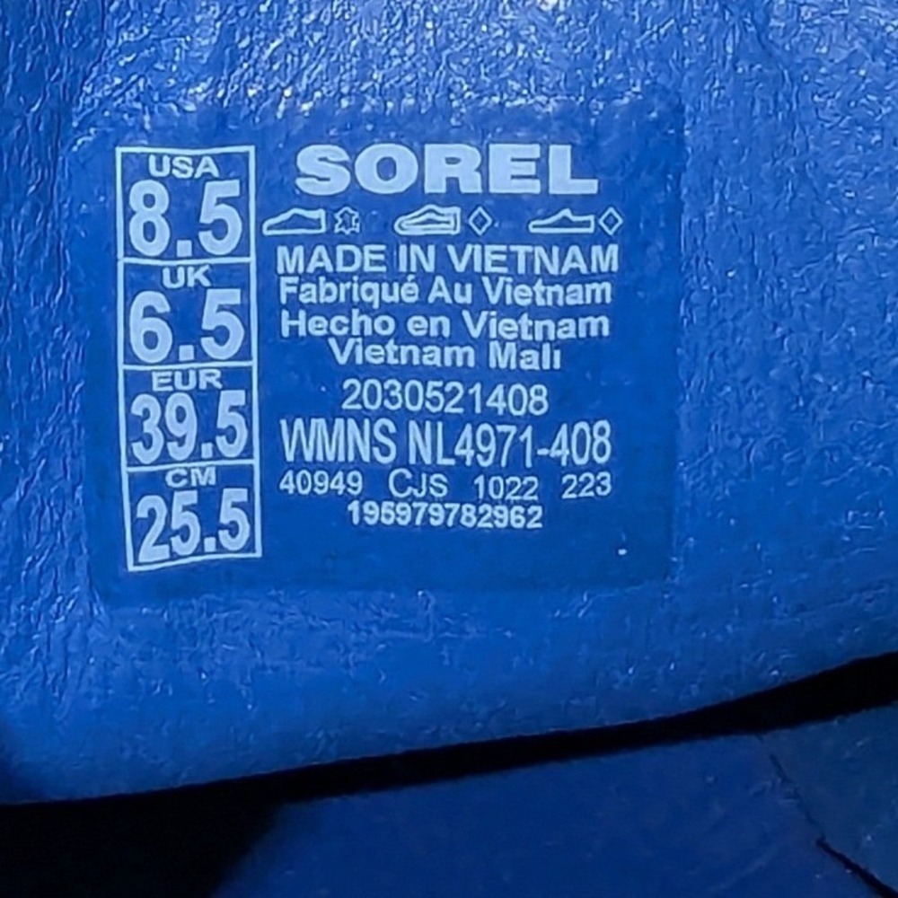 Sorel Ona Rmx Mule Electric Blue Suede SlipOn Platform Clog 8.5 Comfort Gorpcore - Picture 8 of 12